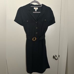 Black Talbots Button Up Dress